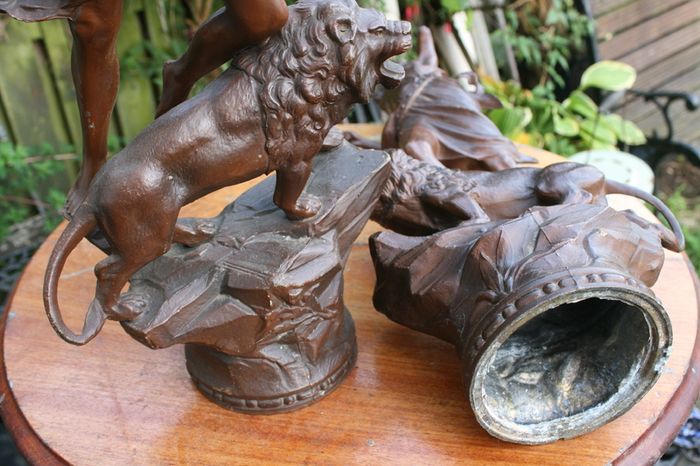 Vintage Collectible Metal Sculptures French Art Deco Sculptures 22"