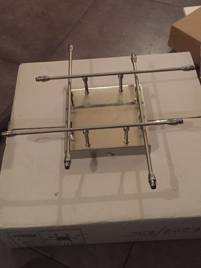 endon satin chrome ceiling light. 8 x20watt  bulbs. Lamps included. . See all photos. New in box.
