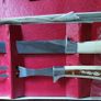 Vintage Sheffield Cutlery Set Steak, Carving Knives Original Box Image 4