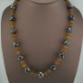 Antique Venetian African Style Eyes & Yellow Brown African Glass Beads Necklaces Image 4