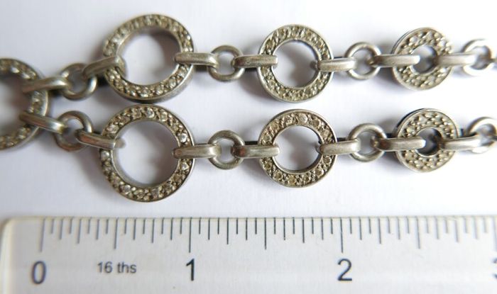 Vintage heavy hallmarked 925 Sterling Silver BVLGARI Necklace length 20" - 49.9g