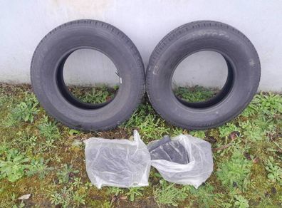 Set of 2 NEW Tyres 185R14C 102/100R and Tubes