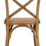 Wooden Chair 46 x 42 x 86 cm Solid Ash and Rattan Seat with Aged Wooden Surface - Dining Room Chairs Made of Weathered Wood Image 6