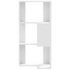 Corner Bookcase 3-Tier White 50x50x102 cm Engineered Wood