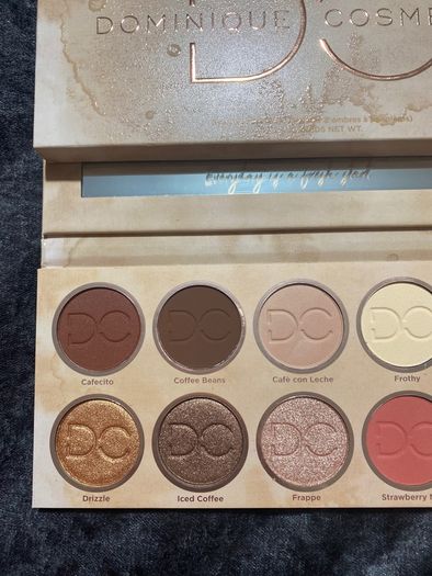 Dominique cosmetics latte 2 palette brand new
