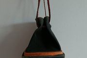 Vintage Leather Drawstring Pouch