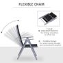 Outdoor Patio Garden Texteline Dining Furniture Set with 6 Folding Chairs Plus Table - Black (7-Piece) Image 4