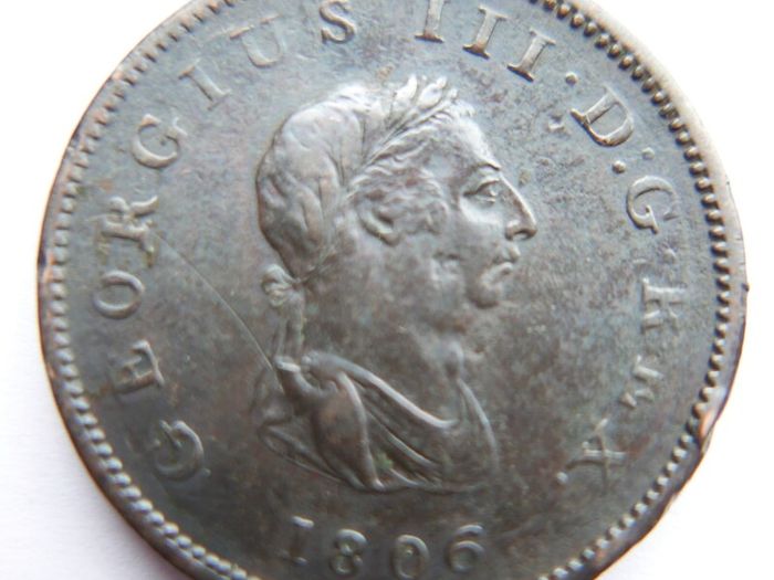 1806 King George III  Penny Coin
