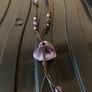 jewellery amathyst  neck piece on leather Image 2