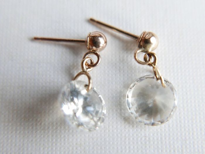Vintage 9ct Gold 375  Drop/Dangle Art Deco  Earrings 1,46g
