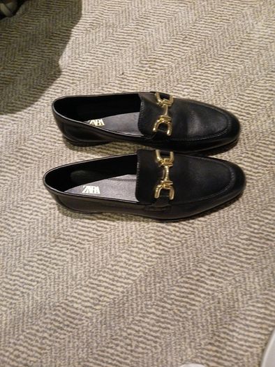 shoes zara flats nwot black