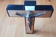 Vintage  Wall Hanging Wodden Crucifix 15cm Heigh.