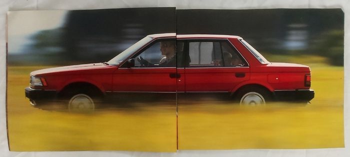 Vintage 1985 Nissan Bluebird Sales Brochure. Rare Automobilia