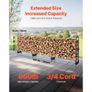 3.9m Outdoor Firewood Rack with Cover, 386 cm x 36 cm x 117 cm, Heavy Duty Firewood Holder & 600D Oxford Waterproof Cover for Fireplace Image 2