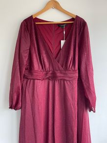 Ever Pretty stunning occasion evening dress burgundy plus size fully lined