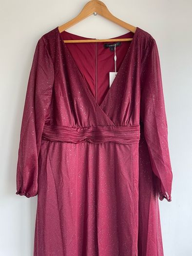 Ever Pretty stunning occasion evening dress burgundy plus size fully lined