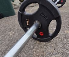 Olympic Barbell, Plates & Bench