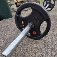 Olympic Barbell, Plates & Bench