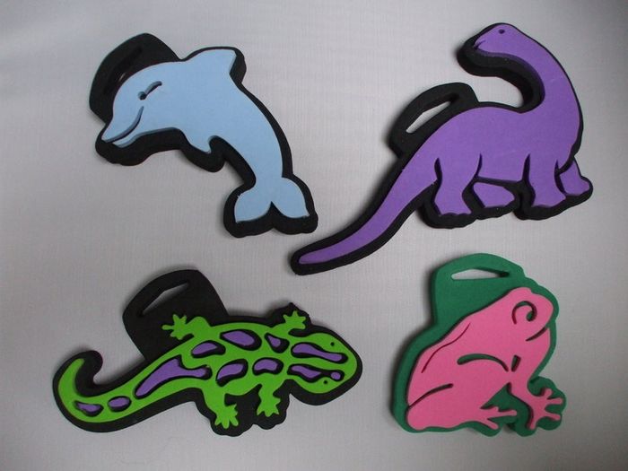 SALE!  Dinosaur, Dolphin, Frog and Lizard Foam Stamps / Stampers for Craft, Wall, Cards