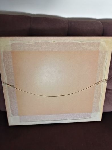 Good sized Vintage Framed String Art Two Love Birds