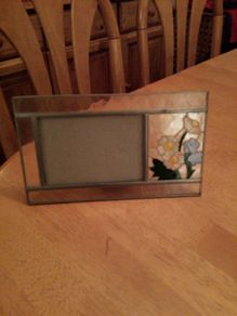 Frosted glass photo frame