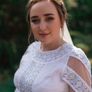 Beautiful Traditional Ukrainian Wedding Dress with Embroidery & Veil Image 2