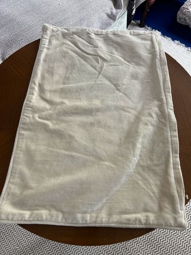 Cushion Cover - cream velvet with gold beading
