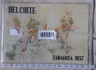 Spanish Civil War Uncut Ration Coupon Sheet - Zaragoza 1937