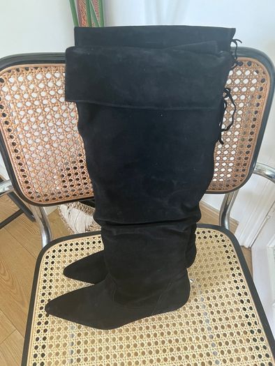 Duo Boots - black suede long boots