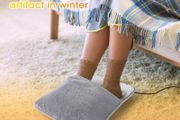 Winter Electric Foot Heating Pad USB Charging Soft Plush Washable Foot Warmer Heater Improve Sleeping Household Foot Warming Mat