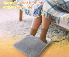Winter Electric Foot Heating Pad USB Charging Soft Plush Washable Foot Warmer Heater Improve Sleeping Household Foot Warming Mat