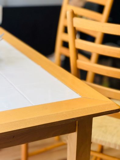 Stylish solid oak dining table set