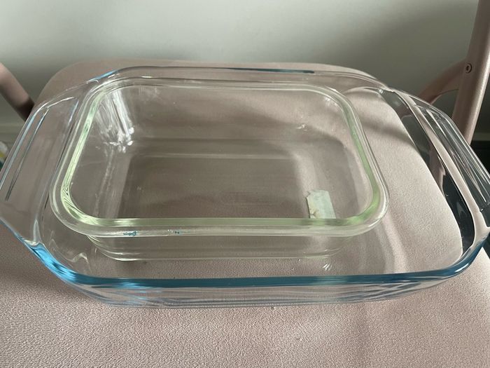 Glass dishes - set of 2