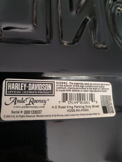Rare Harley Davidson Road King Heavy Metal Sign Brand New USA