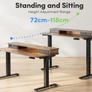 Height Adjustable Electric Standing Desk with Double Drawer, 100/60cm Image 7