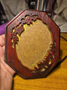 Vintage HL British Registered Design Ornate Octagon Picture Frame