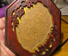 Vintage HL British Registered Design Ornate Octagon Picture Frame
