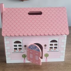 Wooden house with accessories