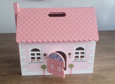 Wooden house with accessories