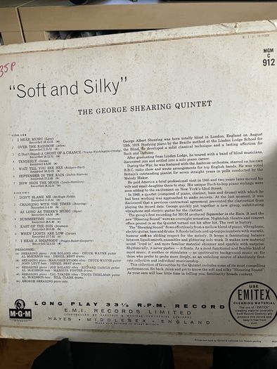 The George Shearing Quitet vinyl lp