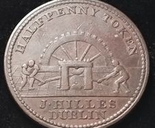 #782 - Ireland - 1813 - Half Penny - Token - HILLES