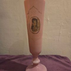 Antique Hand Painted Opaline Vase