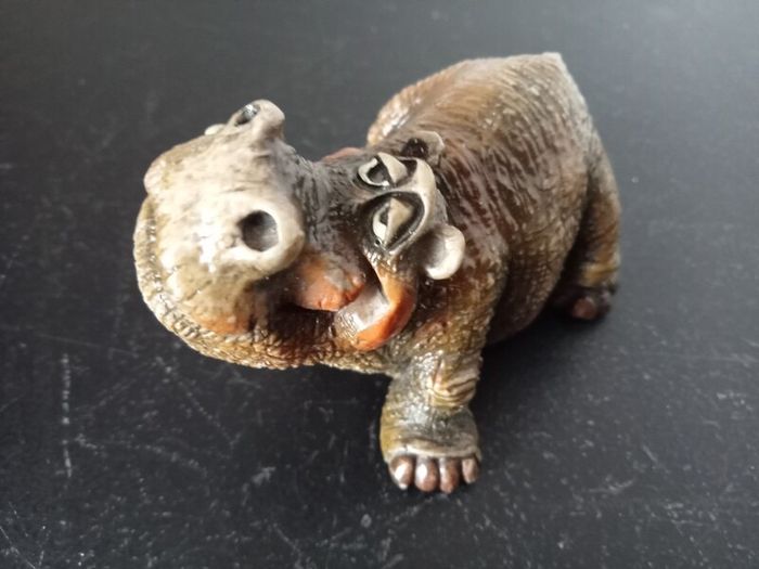 John Raya Beasties of the Kingdom Hippo Figurine, Vintage 1986