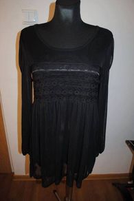 Atomic black long sleeve blouse tunic size L UK12 EU40 Postage included