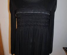 Atomic black long sleeve blouse tunic size L UK12 EU40 Postage included