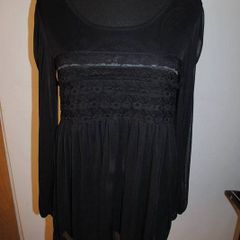 Atomic black long sleeve blouse tunic size L UK12 EU40 Postage included