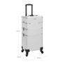 Cosmetic Case XXL Make-up Case Empty Hairdressing Case Wheels Size for Luggage Hard Shell with 2 Rolls Image 2