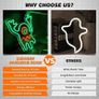 Dimmable Ghost Neon Sign, Haunted House Ghost Neon Light Acrylic Plate Powered by USB with Switch, 28x24cm LED Green Wall Light for Kid Bedroom Children Living Room Bar Party Decoration (FREE POSTAGE) Image 4
