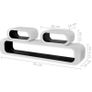 Wall Cube Shelves 6 pcs Black and White Image 2