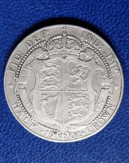 1902 United Kingdom  Half Crown - Edward VII Silver coin